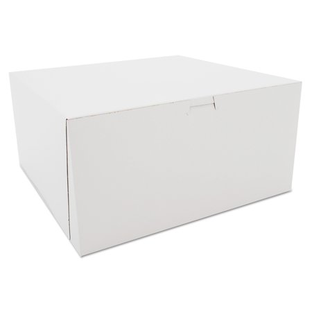 Sct Tuck-Top Bakery Boxes, White, Paperboard, 12 x 12 x 6, PK50 SCH 0989